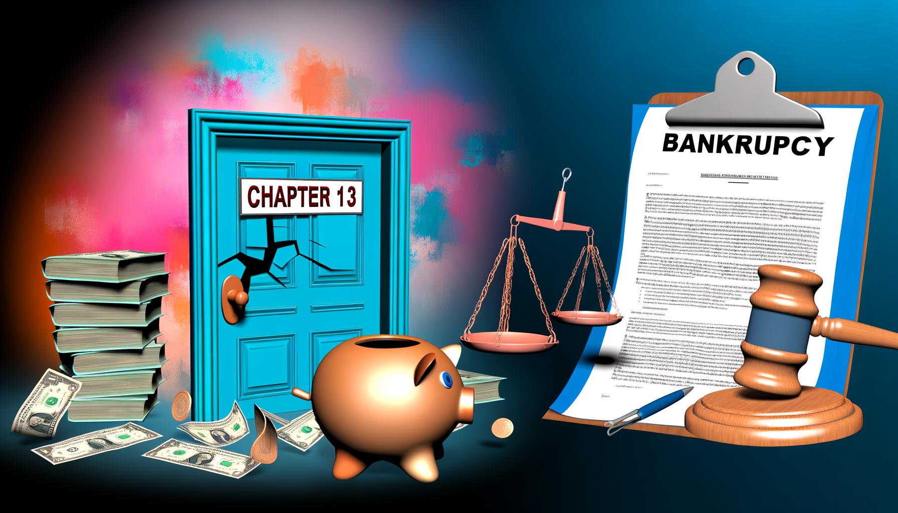 Chapter 13 Bankruptcy paperwork with filing instructions and requirements