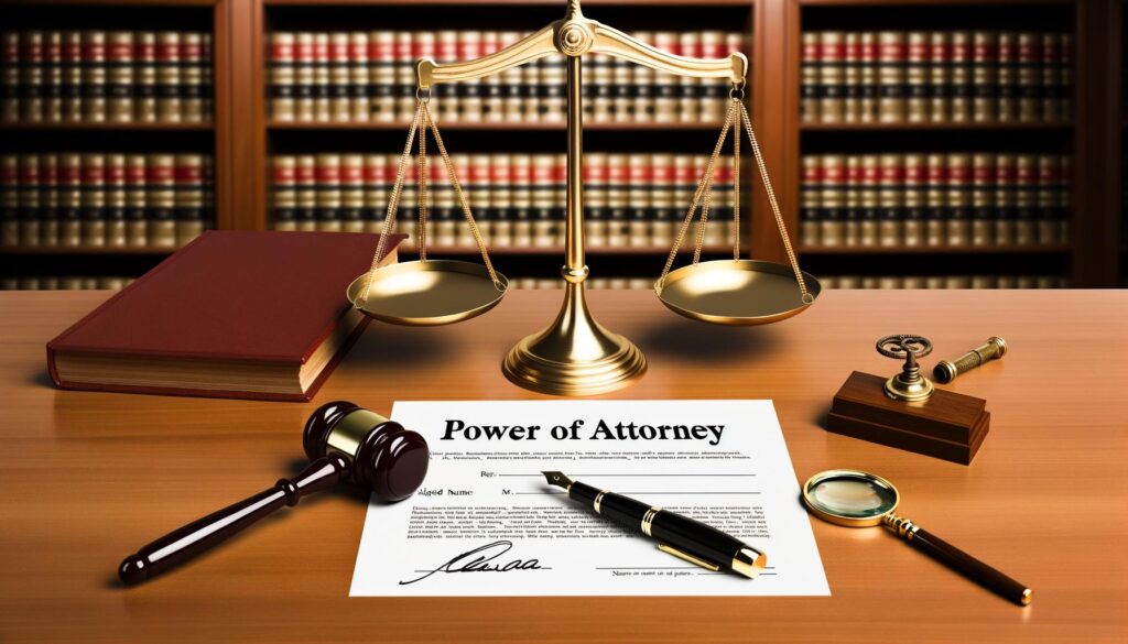 Power of Attorney document signed by a legal professional